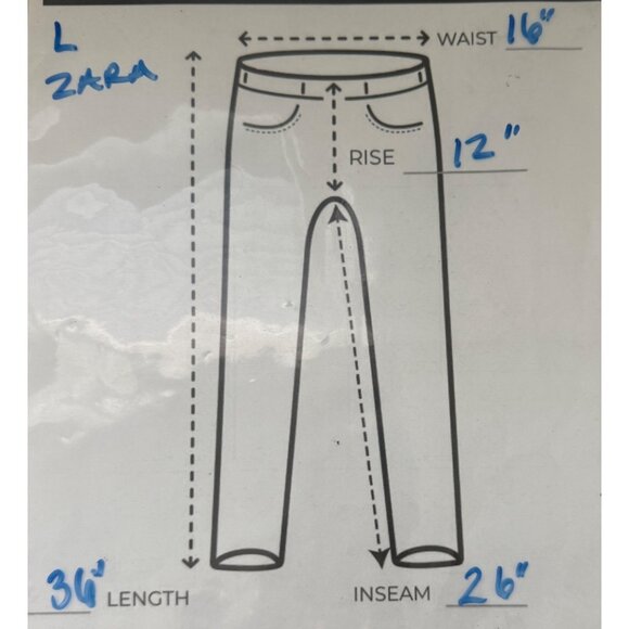 ZARA Mini Flare Tangerine Chino Pants 3067 542 Women’s Sz. L - Picture 9 of 9